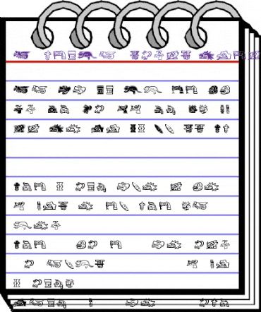 AztecDaySigns Regular animated font preview