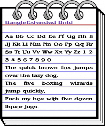 BangleExtended Bold animated font preview