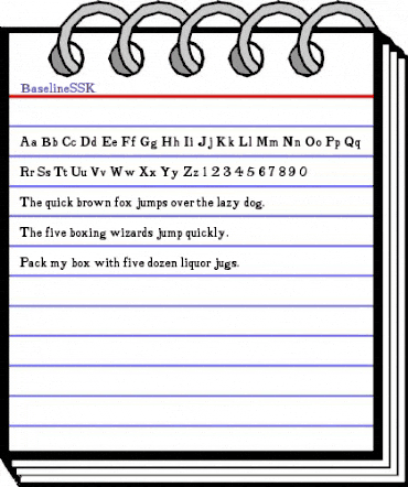 BaselineSSK Regular animated font preview