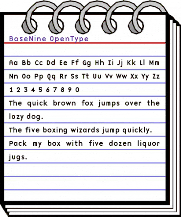 BaseNine Regular animated font preview