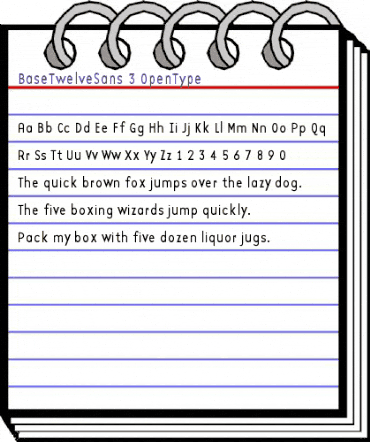 BaseTwelve Medium animated font preview