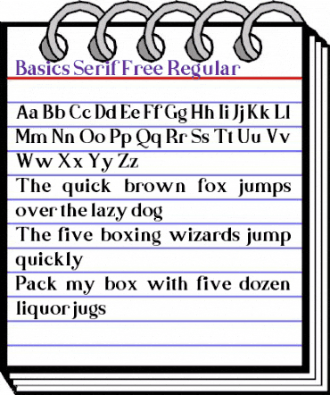Basics Serif Free Regular animated font preview