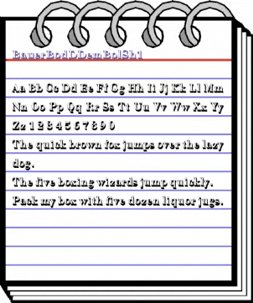 BauerBodDDemBolSh1 Regular animated font preview