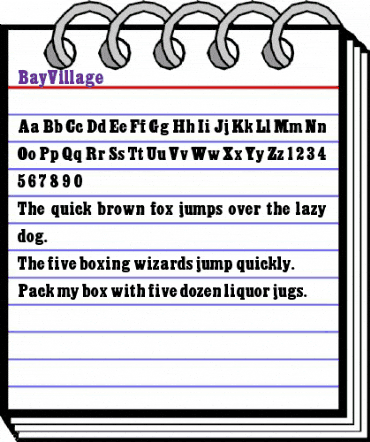 BayVillage Regular animated font preview