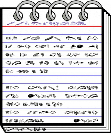 BBQ Dingbats Regular animated font preview