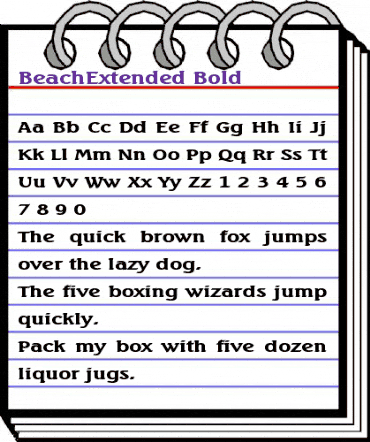 BeachExtended Bold animated font preview