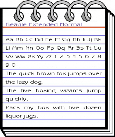 Beagle Extended Normal animated font preview