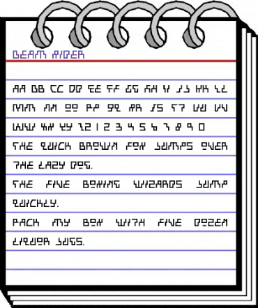 Beam Rider Regular animated font preview