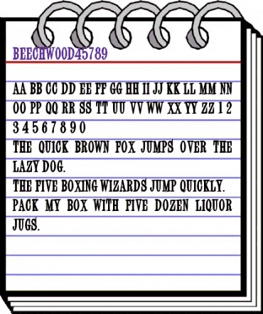 Beechwood45789 Regular animated font preview