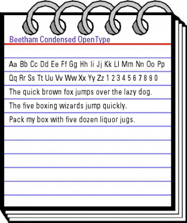 Beetham Condensed animated font preview