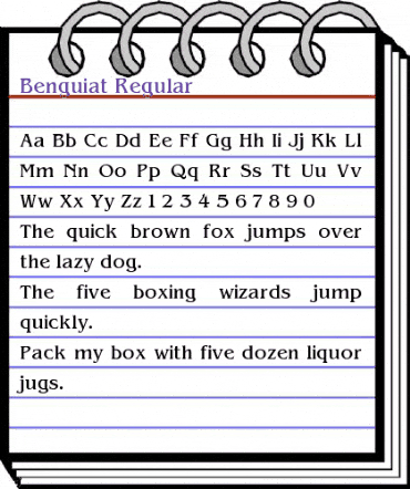 Benguiat Regular animated font preview