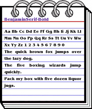 BenjaminSerif Bold animated font preview