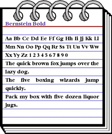 Bernstein-Bold Regular animated font preview
