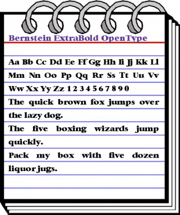 Bernstein-ExtraBold Regular animated font preview