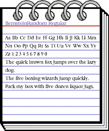 BernsteinRandom Regular animated font preview