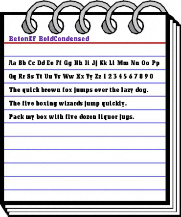 BetonEF Regular animated font preview