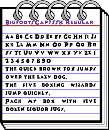 BigfootSCapsSSK Regular animated font preview