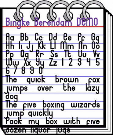 Bingke Berendam DEMO Regular animated font preview