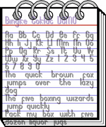Bingke Coklat DEMO Regular animated font preview