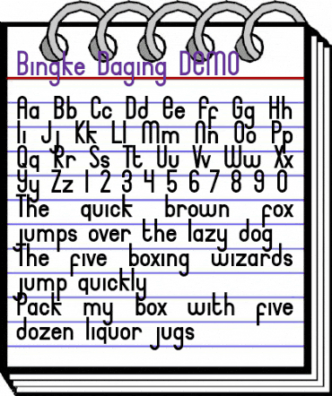Bingke Daging DEMO Regular animated font preview