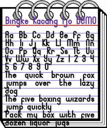 Bingke Kacang Ijo DEMO Regular animated font preview