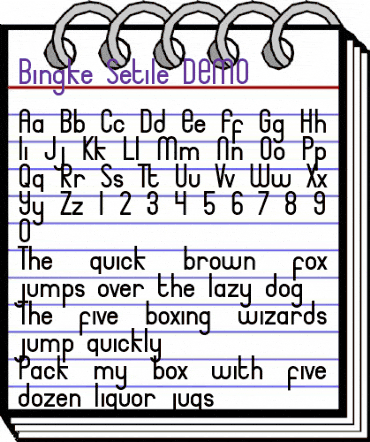 Bingke Setile DEMO Regular animated font preview