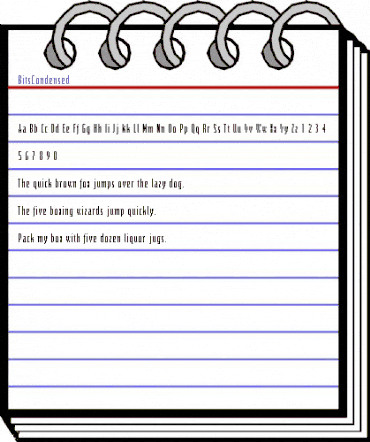 BitsCondensed Regular animated font preview