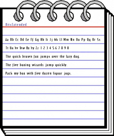 BitsExtended Regular animated font preview