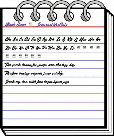 Black Swan 2_PersonalUseOnly Regular animated font preview