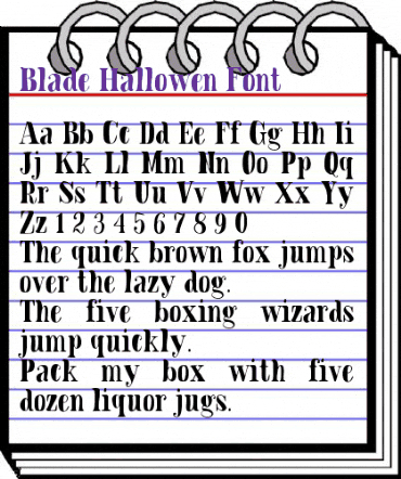 Blade Font Regular animated font preview