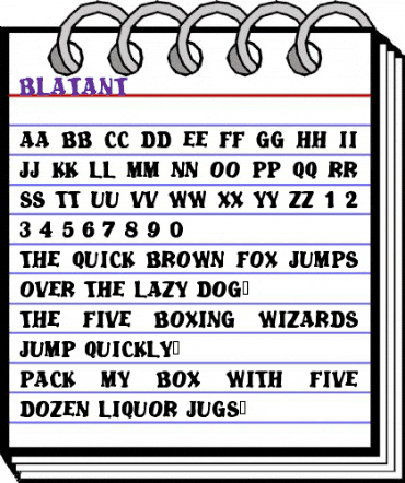Blatant Regular animated font preview