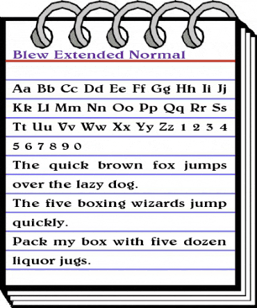 Blew Extended Normal animated font preview