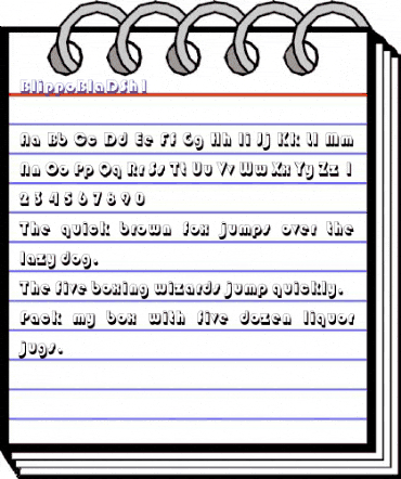BlippoBlaDSh1 Regular animated font preview