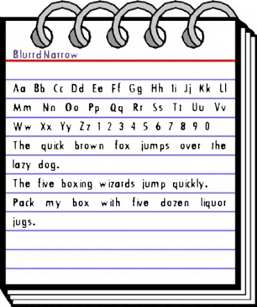 BlurrdNarrow Regular animated font preview