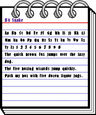BN-Snake Regular animated font preview