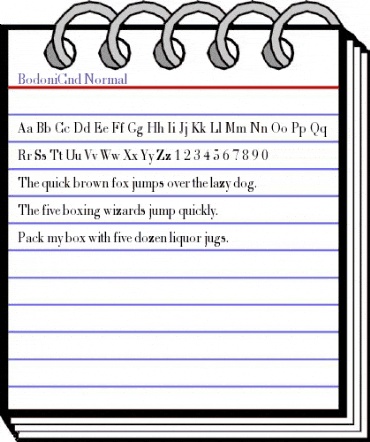BodoniCnd-Normal Regular animated font preview