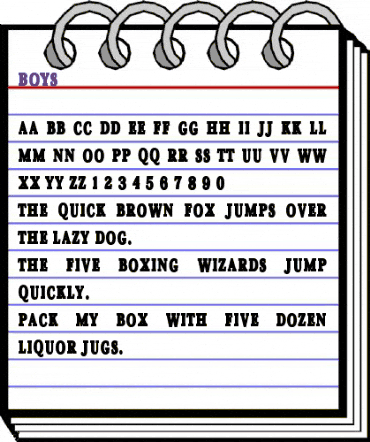 Boys Regular animated font preview