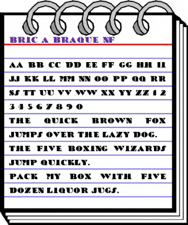 Bric-a-Braque NF Regular animated font preview