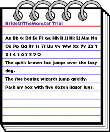 BrideOfTheMonster Trial animated font preview