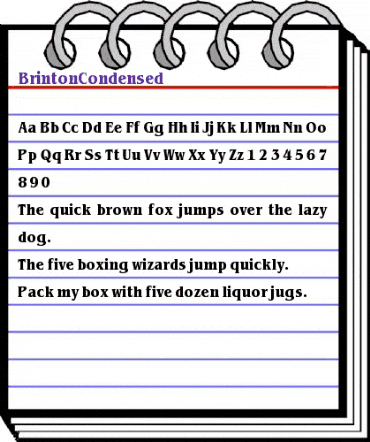 BrintonCondensed Regular animated font preview