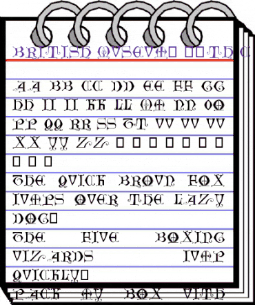 British Museum, 14th c. Regular animated font preview