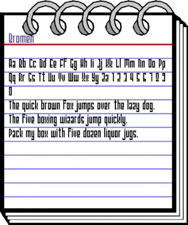 Bromen Regular animated font preview