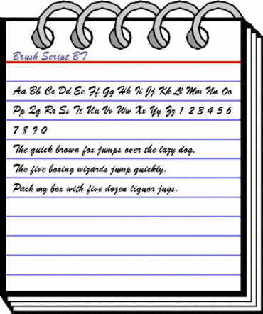 BrushScript BT Regular animated font preview