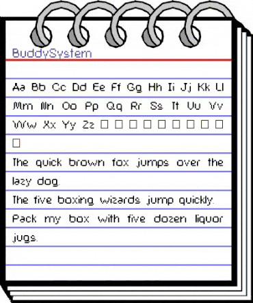 BuddySystem Normal animated font preview