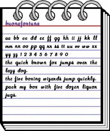 BuonaFortuna Regular animated font preview