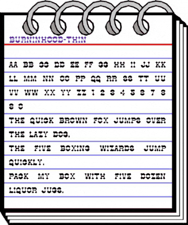 Burninhood-Thin Regular animated font preview
