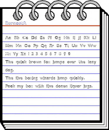 Burnout Regular animated font preview