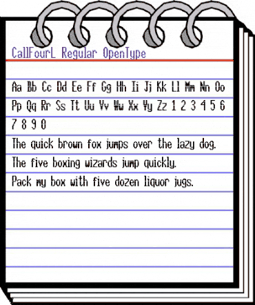CallFourL-Regular Regular animated font preview