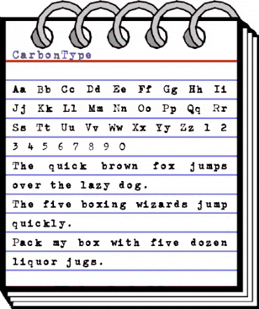 CarbonType Regular animated font preview