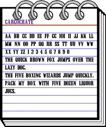 CargoCrate Regular animated font preview